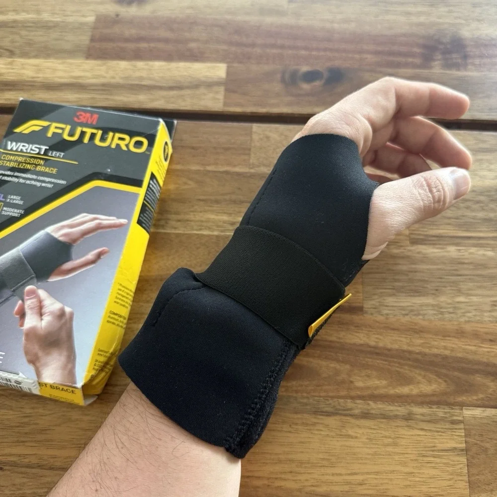 3M Futuro Compression Stabilizing Wrist Brace Left Hand Moderate Large XL NEW